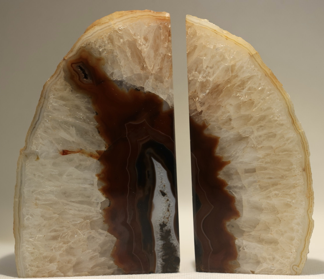 Natural Agate Bookends