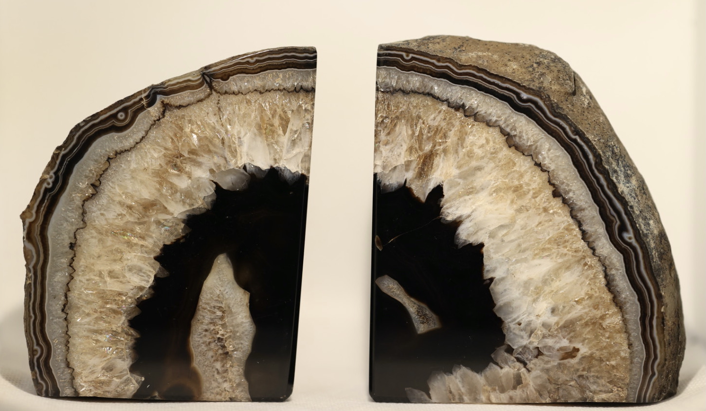 Black & Grey Agate Bookends