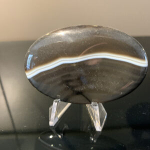 Black Agate Thumb / Worry Stones